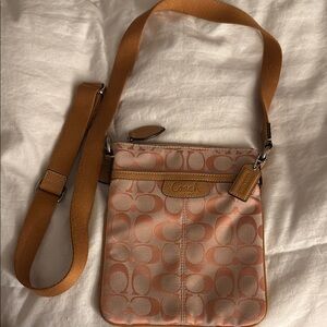 Coach Crossbody Bag in Orange and Tan